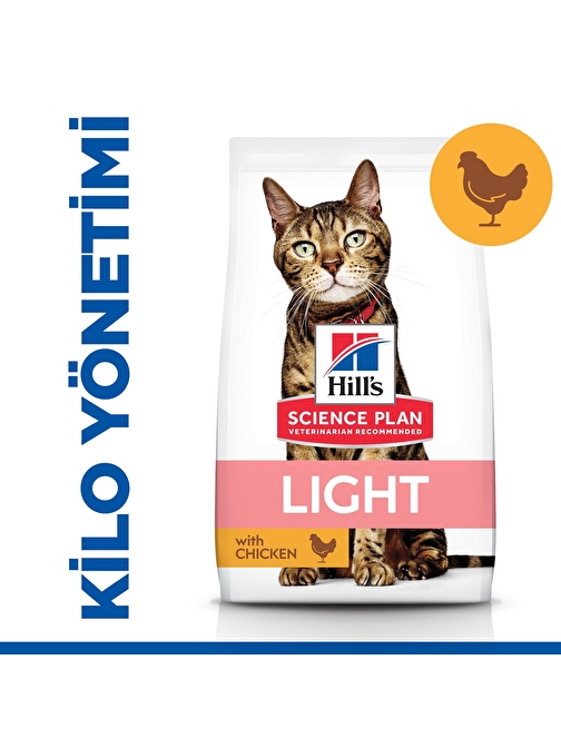 Hills Light Chicken Tavuk Düşük Kalorili Kuru Kedi Maması 1,5 Kg