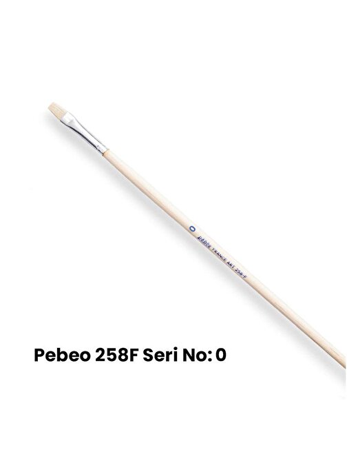 Pebeo France Art 258F Seri Düz Kesik Uçlu Fırça No:0