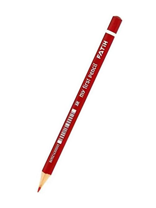 Fatih Jumbo Kırmızı Kalem Kırmızı Başlık Kalemi Üçgen Kırmızı Renk Kurşun Kalem İlk Kalemim
