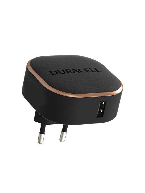 Duracell 12W USB 5v/2.4A Telefon - Tablet Şarj Başlığı Siyah