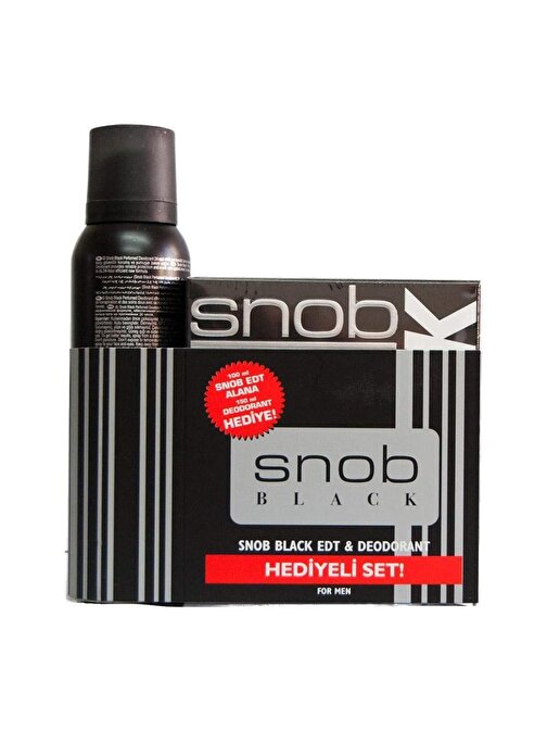 Snob Black Erkek EDT Parfüm 100ml ve Deodorant 150ml Parfüm Setleri