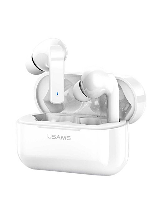 Usams U-Ly06 Kablosuz Silikonlu Kulak İçi Aktif Gürültü Engelleyici Bluetooth Kulaklık Beyaz