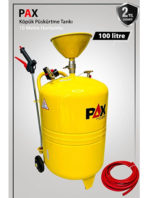 Pax 100 Litre Köpük Tankı Köpük Püskürtme 10 Metre Hortum Tabancalı