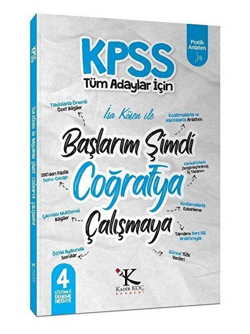 Kadir Koç Akademi KPSS Başlarım Şimdi Coğrafya Çalışmaya Ders Notları Kadir Koç Akademi