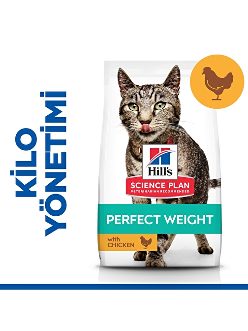 Hills Perfect Weight Tavuk Etli Yetişkin Kedi Maması 2.5 Kg/