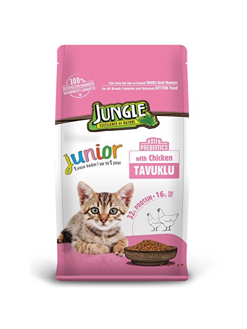 Jungle Junior Tavuklu Yavru Kedi Maması 15 Kg