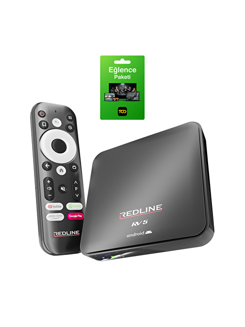 Redline RV 5 Android TV Box - 12 Aylık TOD Eğlence Paketi