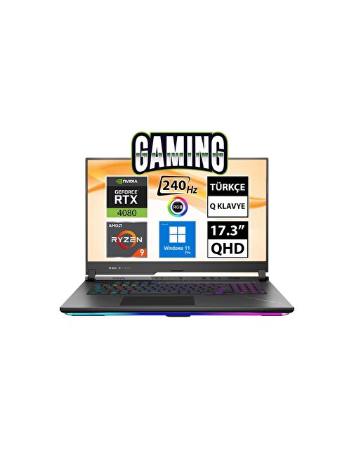 Asus ROG Strix SCAR 17 G733PZ-LL062A7 NVIDIA GeForce RTX 4080 AMD Ryzen 9-7945HX 32 GB RAM 1 TB SSD 17.3 inç HD Windows 11 Dizüstü Bilgisayar