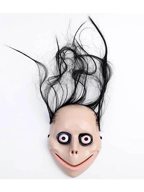 Korkunç Ürpertici Uzun Saçlı Momo Maskesi 24 x 16 cm 3877