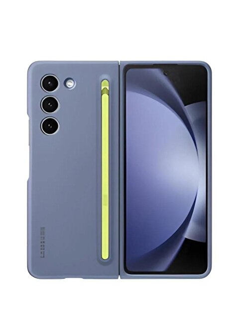 Samsung Samsung Galaxy Z Fold 5 İnce Kalemli Telefon Kılıfı Mavi