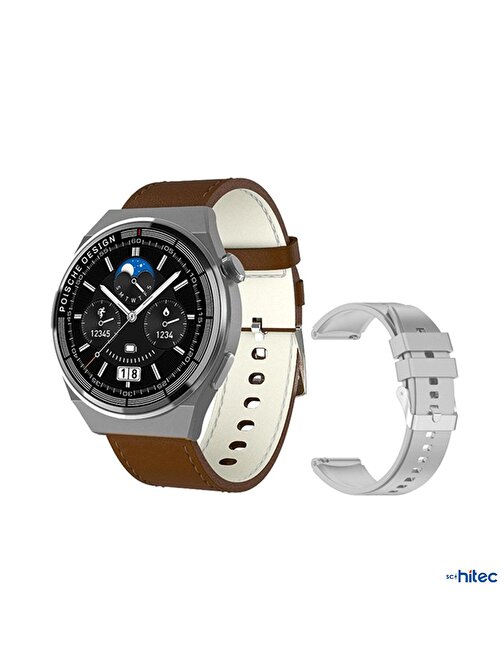 Global Wne0321 Watch Gt3 Max Android - iOS Uyumlu Akıllı Saat Gümüş