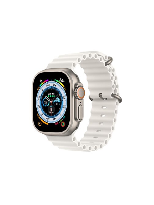 Global Wne0331 Watch 8 Pro Max Android - iOS Uyumlu Amoled Ekran Akıllı Saat Beyaz
