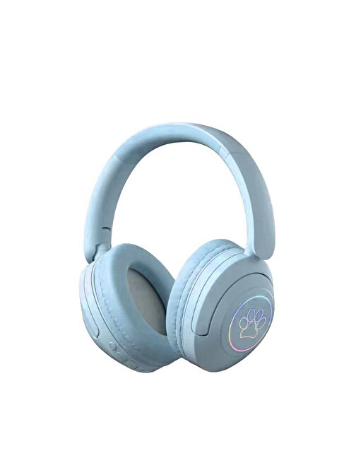 Concord B36 Kablosuz Silikonlu Kulak Üstü Bluetooth Kulaklık Mavi