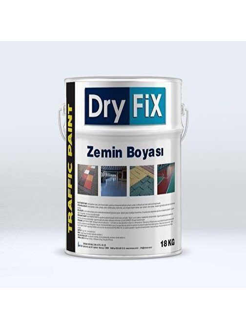 DryFix Traffic Paint Zemin Boyası 18 kg Ral 1023 Krom Sarı