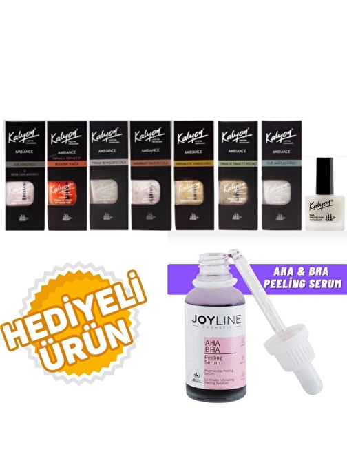 Kalyon 8 Li Set+joy line Kırmızı Peeling Serumu 30ml Aha %30 Bha %2