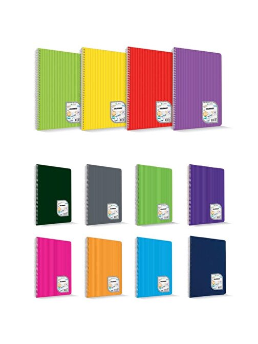 Uni Note Çınar Colormaxi Spiralli Defter Plastik Kapak A5 72 Yaprak Çizgili 72/1