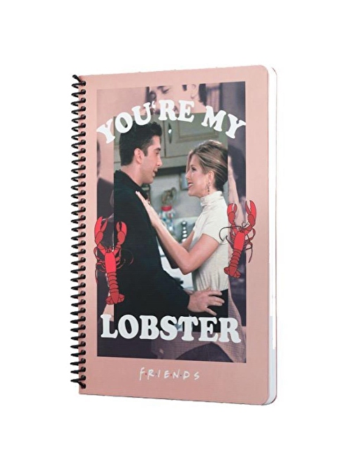 Mabbels Spiralli Defter Friends Youre My Lobster Pembe 80 Yaprak 17X24 Cm Dft-388463