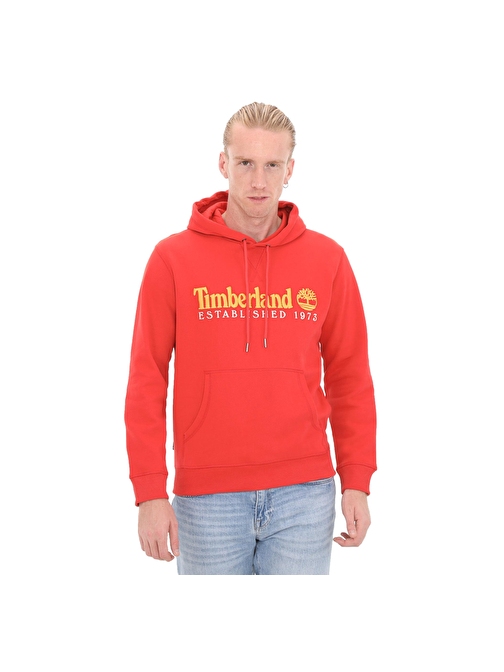 Timberland B0A6S5Wed61-R Ls 50Th Anniversary Est. 1973 Hoodie Bb Erkek Sweatshirt Kırmızı L