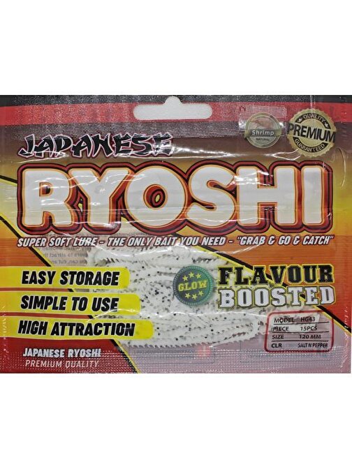EFFE Japanese Ryoshi 12 cm Lrf Silikon Yem Karides Aromalı Yem Salt