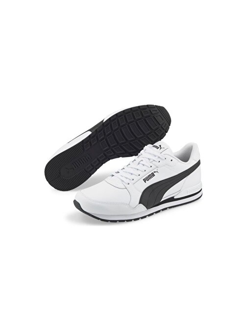 Puma Runner V3 L Beyaz - Siyah Erkek Günlük Sneaker Spor Ayakkabı 42,5