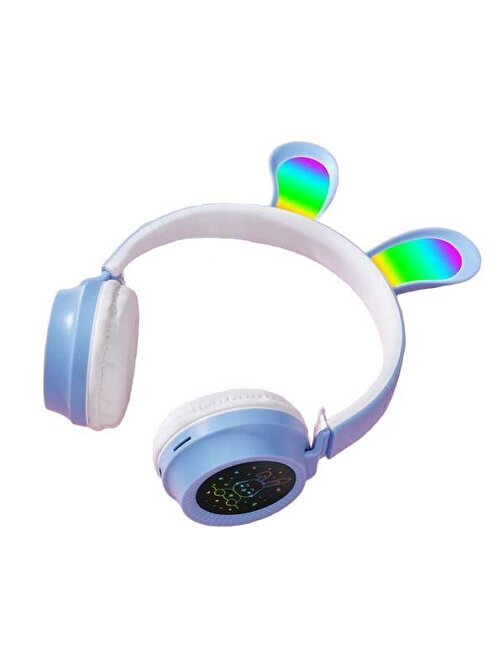 Concord D05 Kablosuz Silikonlu Kulak Üstü Bluetooth Kulaklık Mavi