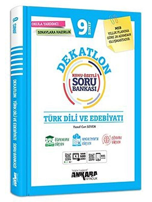Ankara Yayıncılık 9. Sınıf Türk Dili ve Edebiyatı Dekatlon Soru Bankası