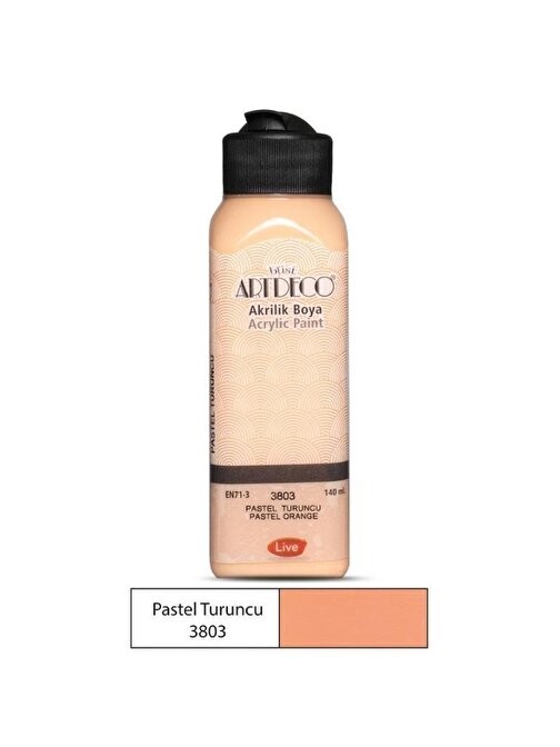 Artdeco Su Bazlı Akrilik Boya 140 Ml Şişe 1 Adet 3803 Pastel Turuncu