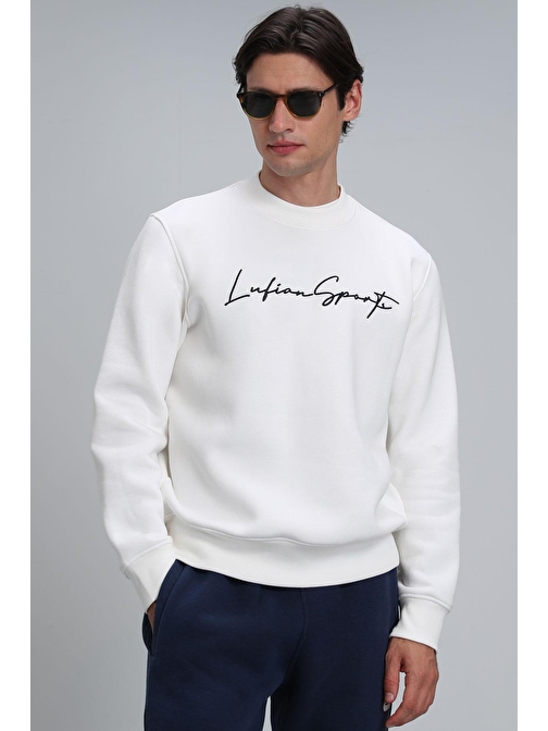 Lowe Erkek Sweatshirt Kırık Beyaz