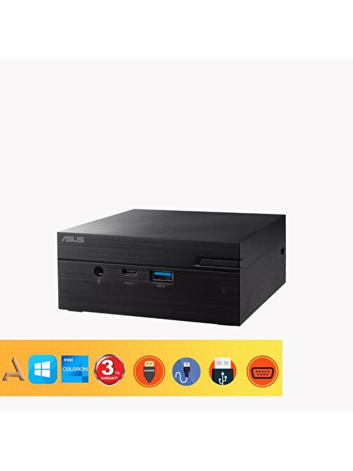 Asus PN41-BBC029MC095 UHD Graphics 630 Intel Celeron N4500 12 GB RAM 256 + 500 SSD Windows 11 Pro Mini PC