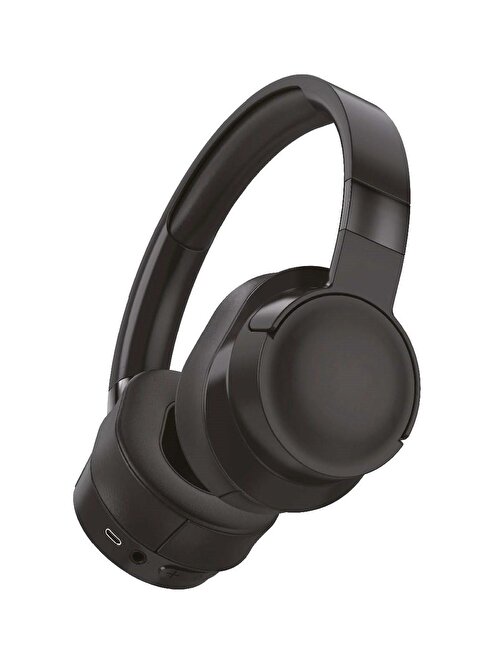 Concord C-928 Kablosuz Silikonlu Kulak Üstü Bluetooth Kulaklık Siyah