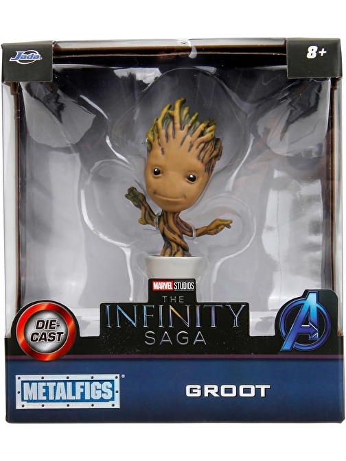 Jada 253221015 Marvel - Groot Die Cast Çizgi Film Karakter Figürü