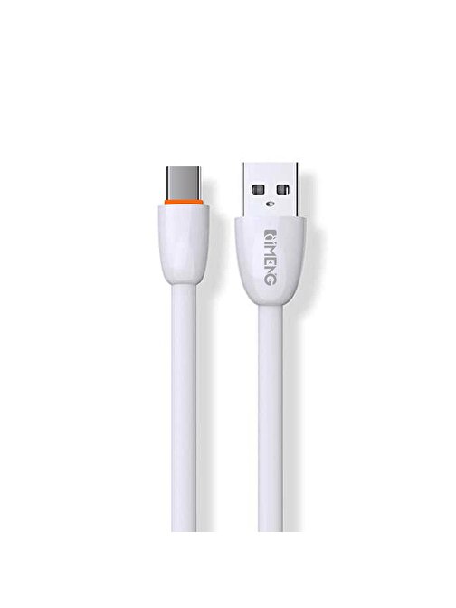Imeng Huawei Y9 Prime 2019 3.1A USB-A to Type-c Hızlı Şarj Data Kablosu Beyaz