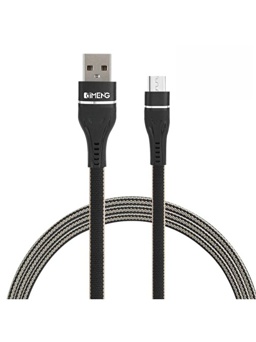 Imeng Redmi 9İ Sport Örgülü 3.1A USB-A to Micro Hızlı Şarj Data Kablosu Siyah