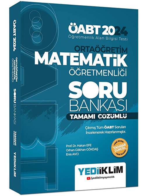 Yediiklim Yayınları Yediiklim Yayınları 2024 ÖABT Ortaöğretim Matematik Öğretmenliği Tamamı Çözümlü Soru Bankası