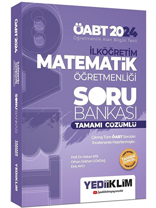 Yediiklim Yayınları Yediiklim Yayınları 2024 ÖABT İlköğretim Matematik Öğretmenliği Tamamı Çözümlü Soru Bankası