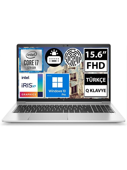HP EliteBook 650 G9 6S744EA06 Iris Xe Graphics Intel Core i7-1255U 16 GB RAM 512 GB SSD 15.6 inç Full HD Windows 10 Pro Dizüstü Bilgisayar