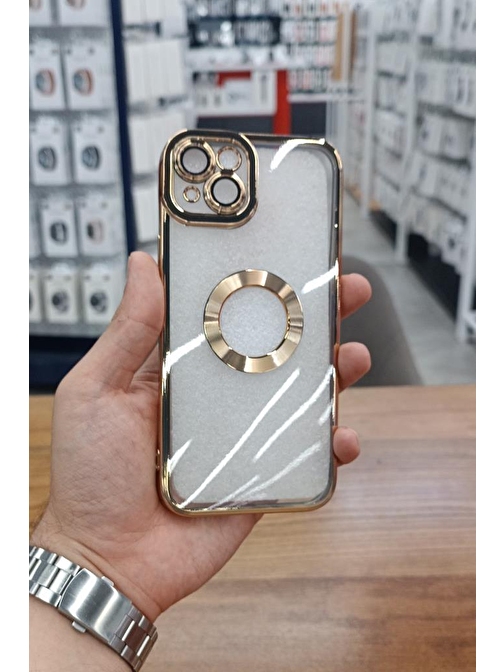 Musal iPhone 15 Kılıf Köşeleri Renkli Şeffaf Kamera Korumalı Silikon Luxury Kapak