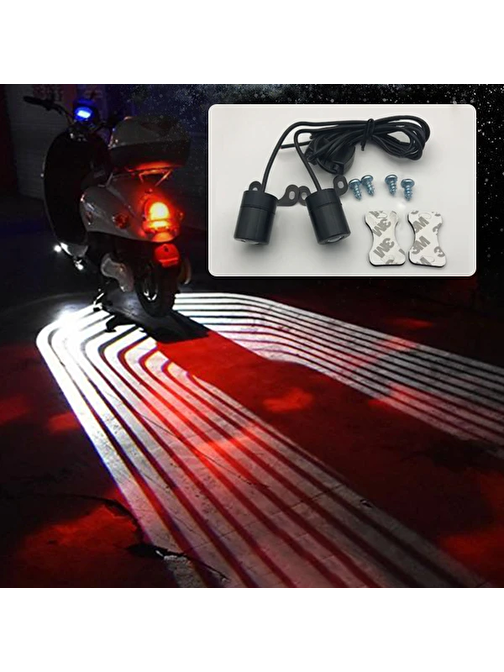 Pazariz Araba Motosiklet Melek Kanatları Led Projeksiyon Lambası Lazer Karşılama Işığı Beyaz