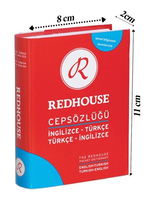 Redhouse Türkçe - İngilizce Cep Sözlüğü Mavi 493 Sayfa 22.000 Kelime Hazneli