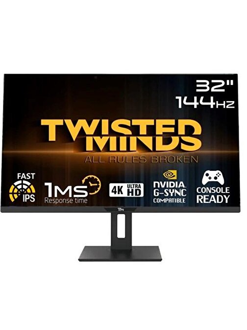 Twisted Minds MINDS 32 TM32DUI 144 Hz 1 ms 32 inç IPS HDMI Dp Adaptive Sync 1920x1080 IPS Gaming 4K Monitör