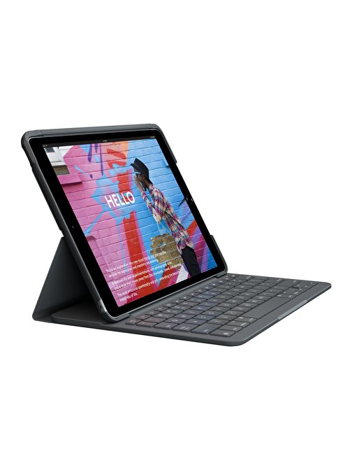 Logitech 920-009481 Slim Folio iPad 7. Nesil Uyumlu 10.2 inç Klavyeli Tablet Kılıfı Siyah