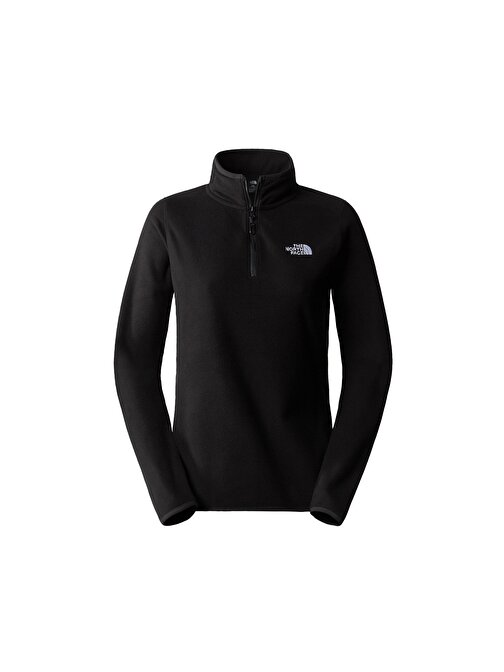 The North Face W 100 Glacier 1/4 Zip Kadın Outdoor Polar Sweatshirts Nf0A855Mjk31 Siyah Siyah M