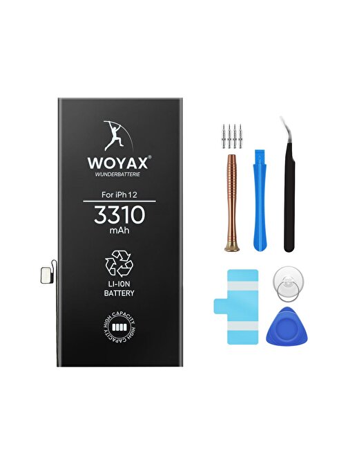 Woyax İphone 12 Uyumlu Premium Batarya 3310Mah