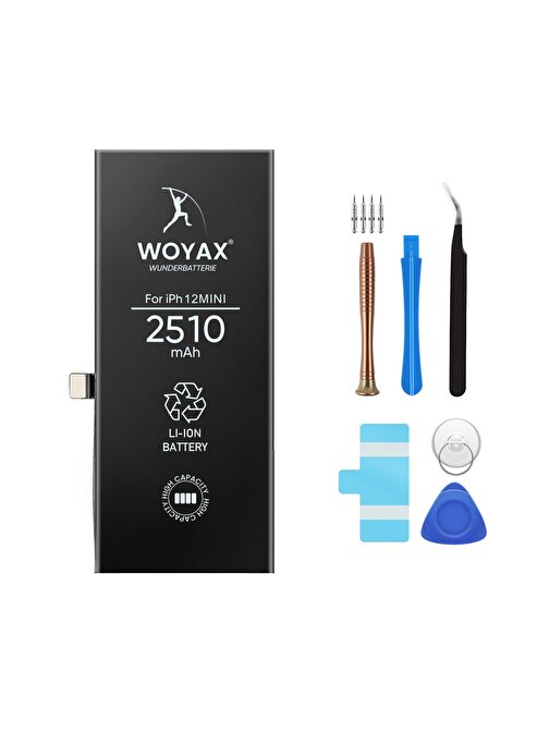 Woyax İphone 12 Mini Uyumlu Premium Batarya 2510Mah