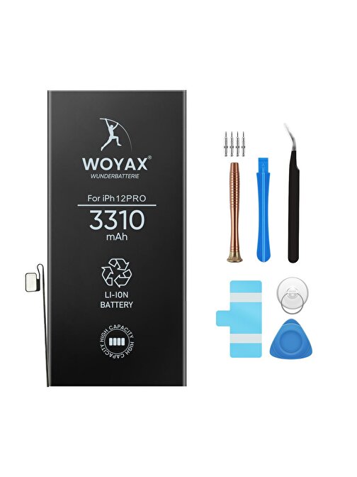 Woyax İphone 12 Pro Uyumlu Premium Batarya 3310Mah