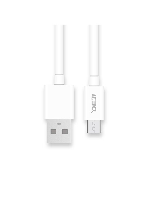 Deji Xiaomi Universal Micro USB Hızlı Şarj Data Kablosu Beyaz