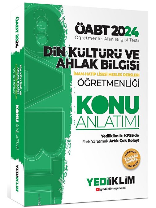 Yediiklim Yayınları Yediiklim Yayınları 2024 ÖABT Din Kültürü ve Ahlak Bilgisi Öğretmenliği Konu Anlatımı