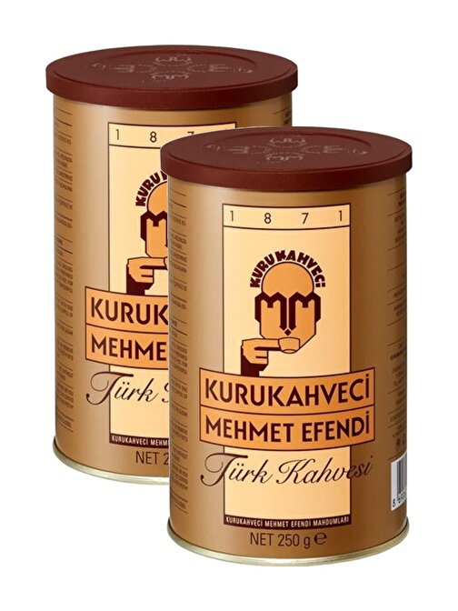 Kuru Kahveci Mehmet Efendi 8690627023401 Türk Kahvesi Teneke Ambalaj 250 gr x 2 Adet