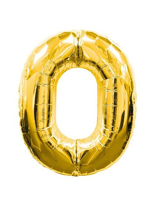 peanelife Parti Aksesuar 0 Rakamlı Folyo Balon Gold Renk  40 inç