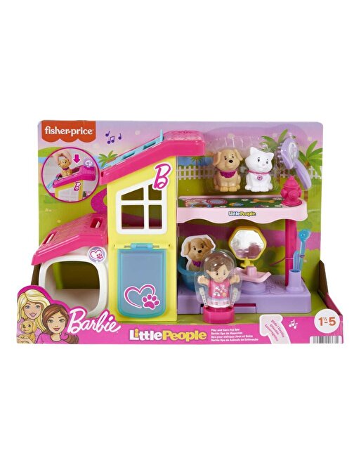Fisher Price HJW76 Little People Barbie Çocuklar İçin Plastik Hayvan Bakım Merkezi Oyun Seti